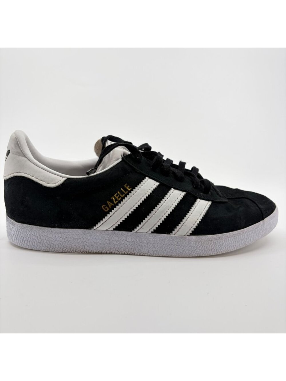 Adidas Gazelle Mens Size 6 Black White Athletic Suede Lifestyle Shoes Sneakers